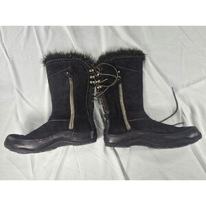 The North Face Women’s Size 6 Brown Fur Lined Winter Snow Boots Primaloft Grip